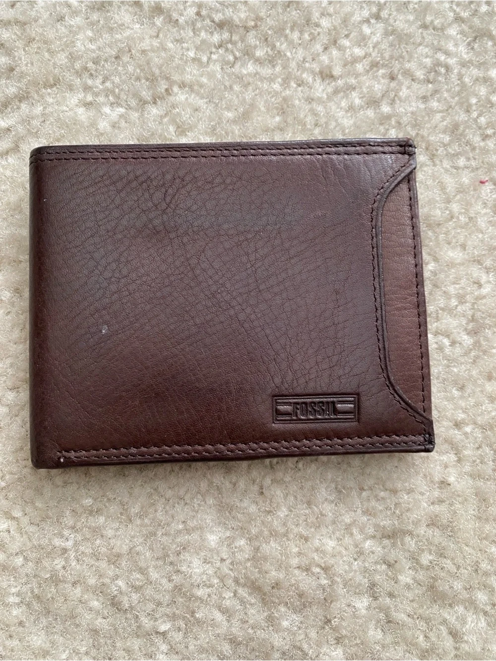 Fossil Men's Dark Brown Leather Bifold Wallet